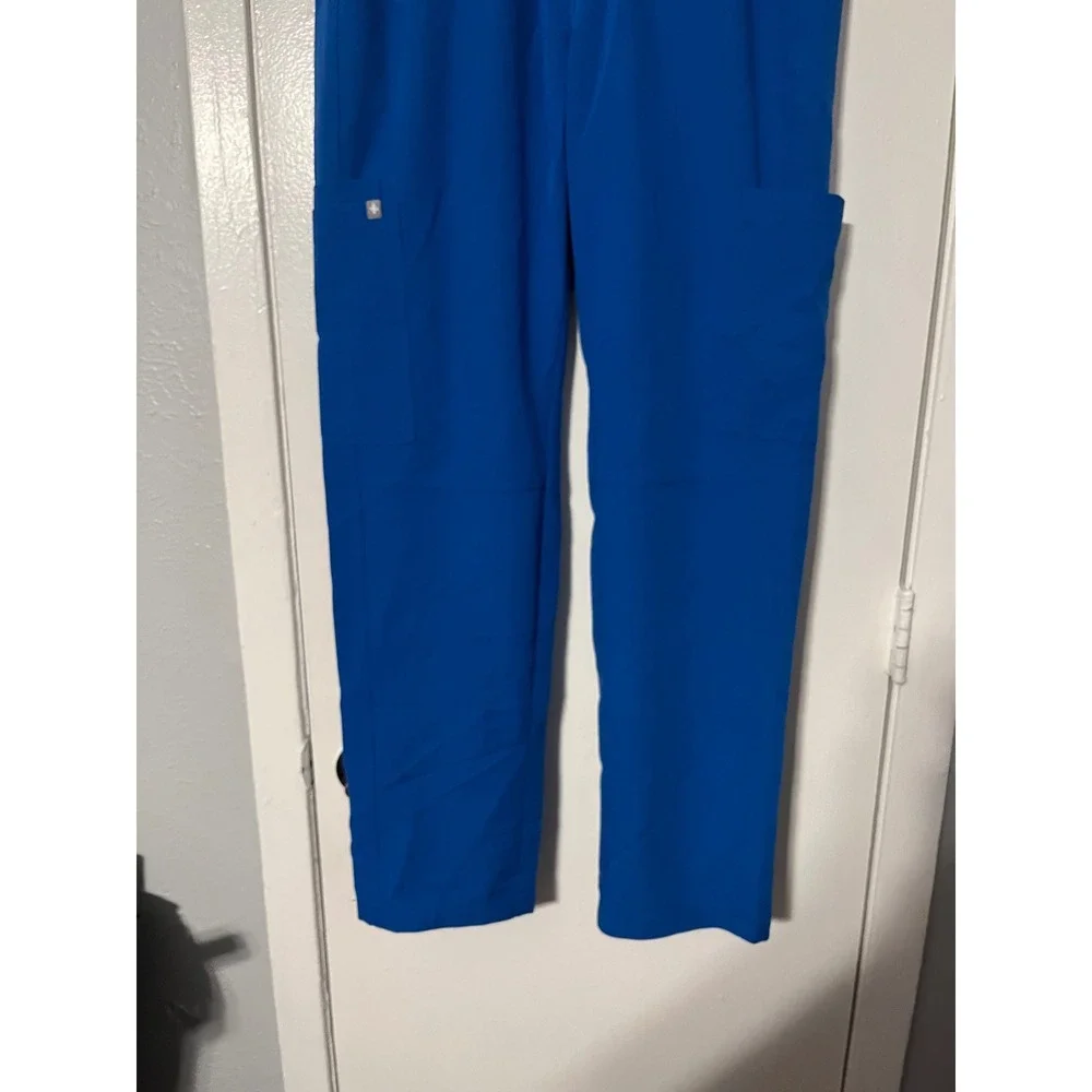 FIGS Mens Axim Cargo Scrub Pants Royal Blue Size Medium Regular FIONx Stretch
